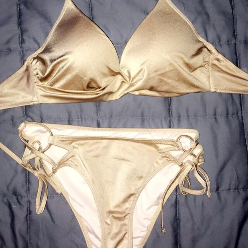 Gold Swimsuit Bikini (top is 34B)